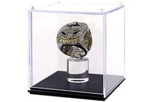 GUANCROWN Championship Ring Display Case - 1 Slot Hole for Baseball, Softball, Football & High School Rings