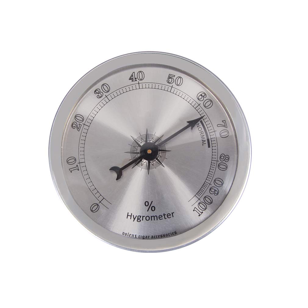 Analog Hygrometer for Cigar Humidor, Round Indoor Humidity