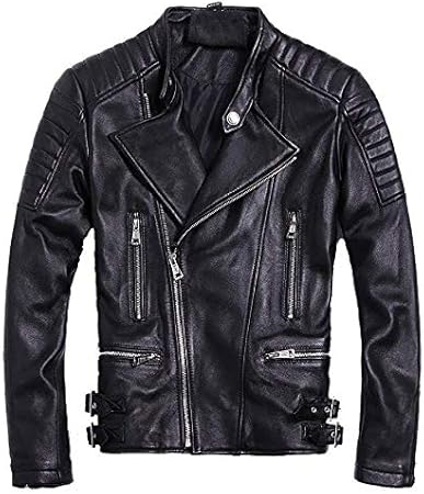 Amazon 本革レザージャケット ラム革ジャケット 軽くて柔らかいレザージャケット メンズ本革ジャケット トライダースジャケット メンズ レザージャケット 本革 人気no 1 羊革 革ジャン ライダース ジャケット シンプル 柔らかい 軽いシングル ショート スリムタイプ