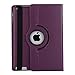 AiSMei Case for 9.7-Inch iPad 5th (2017)/ iPad 6th (2018)/ iPad Air (2015), Rotating Protective Case Cover w/Auto Wake/Sleep Function,Purple