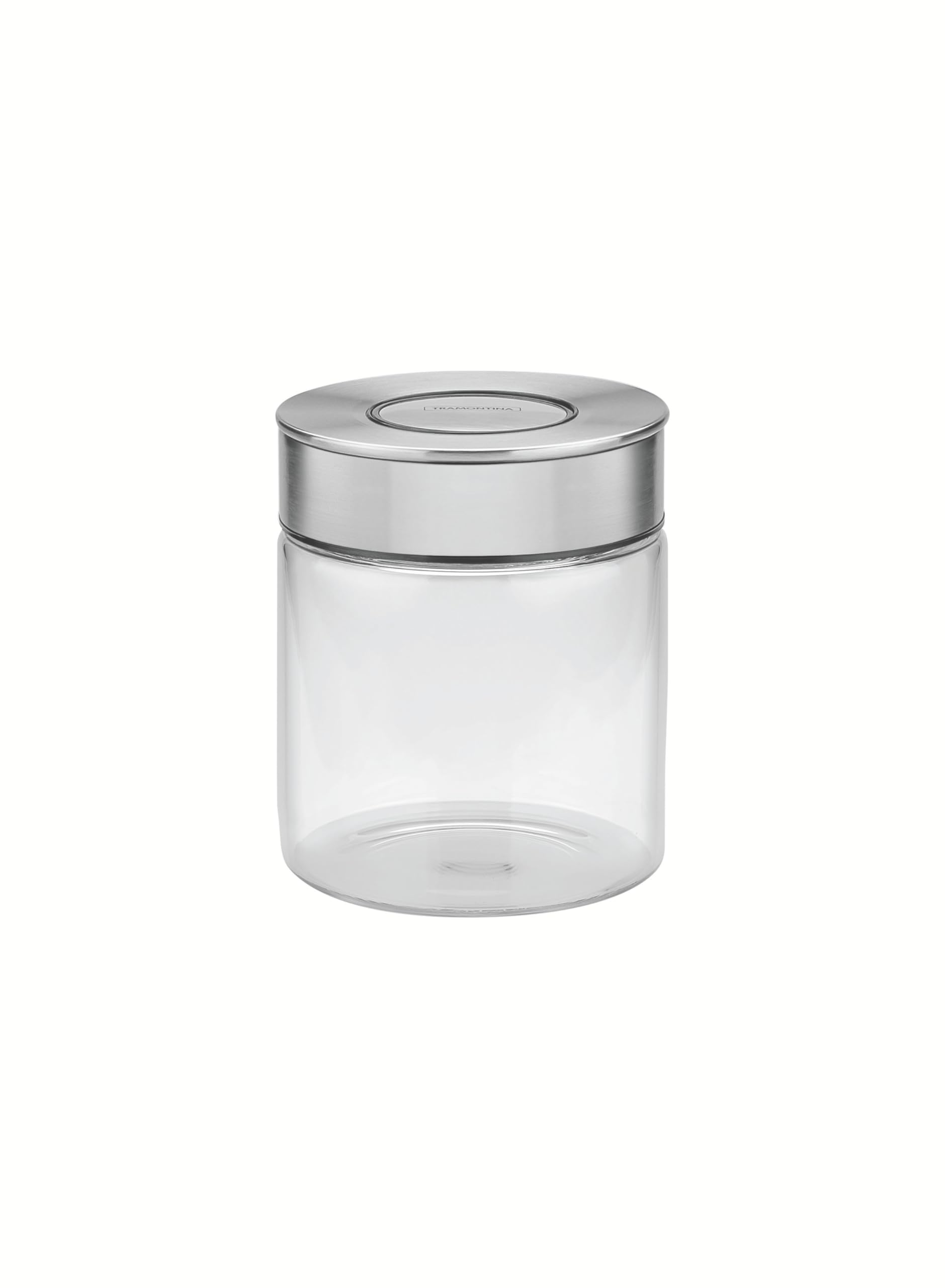 Tramontina Storage jar, diameter 10 cm, 0.7 l, stainless steel lid, glass, transparent, 61227-020, 0.7 litres