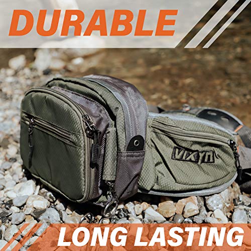 VIXYN Fly Fishing Waist Pack Lightweight Fishing Fanny Pack and Tackle Storage Hip Bag