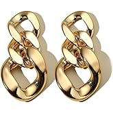 DIYANMMY Charm Elegant Hollow Color Chain Acrylic Geometric Temperament Dangle Drop Earrings Bohemian Minimalist Hypoallergenic Jewelry Gift