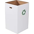 AVIDITI Cardboard Trash Cans and Recycling Bins, 40 Gallon 18"L x 18"W x 30"H (10-Pack) Reusable or Disposable Pop Up Garbage Boxes for Parties, Outdoor Events, Heavy Duty, Recycle
