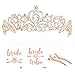 Rose Gold Bachelorette Party Decorations Kit, Konsait Bridal Shower Favor Supplies Gift Hen Party Bachelorette Accessories| Metal Rhinestone Tiara | Bride to Be Sash Metallic Team Bride Tattoos