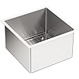 KOHLER K-5287-NA Strive 15 X 15-Inch Under-Mount Bar Sink with Basin Rack, Stainless Steel, 1-Pack