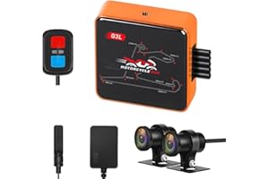 VSYSTO WiFi Motorcycle Dash Camera, Waterproof GPS HD 1080P SONYIMX307 Front and Rear Camera, High Speed Download Video, Park