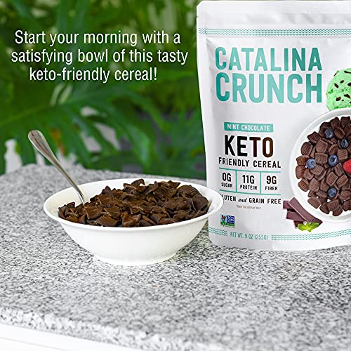 Catalina Crunch Mint Chocolate Chip Keto Cereal (9oz Bag) Low Carb