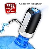 Free BPA Water Bottle Included Portable Electric Automatic USB Rechargeable Universal Fit Five Gallon Drinking Water Pump Dispenser