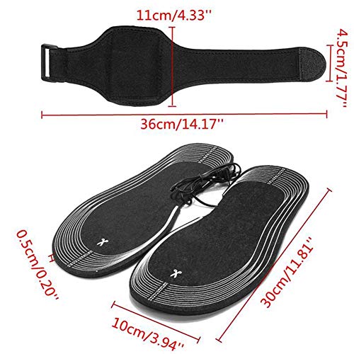 Risunpet Gold-Crown Rechargeable Heated Insoles Foot Warmers for Men and Women, Winter Heating Shoe Insert Warm Feet for Hunting Fishing Skiing, Camping