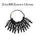 Bytiyar 12 PCS Little Clips Hooks with Metal Spring Wiregate Carabiner and Mini Eye Hole for Keychain Key Kit Accessory, Black