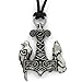 TTKP Norse Odin Thors Hammer Mjolnir Viking Viking Wolf And Raven Pendant Ancient Birds Necklace