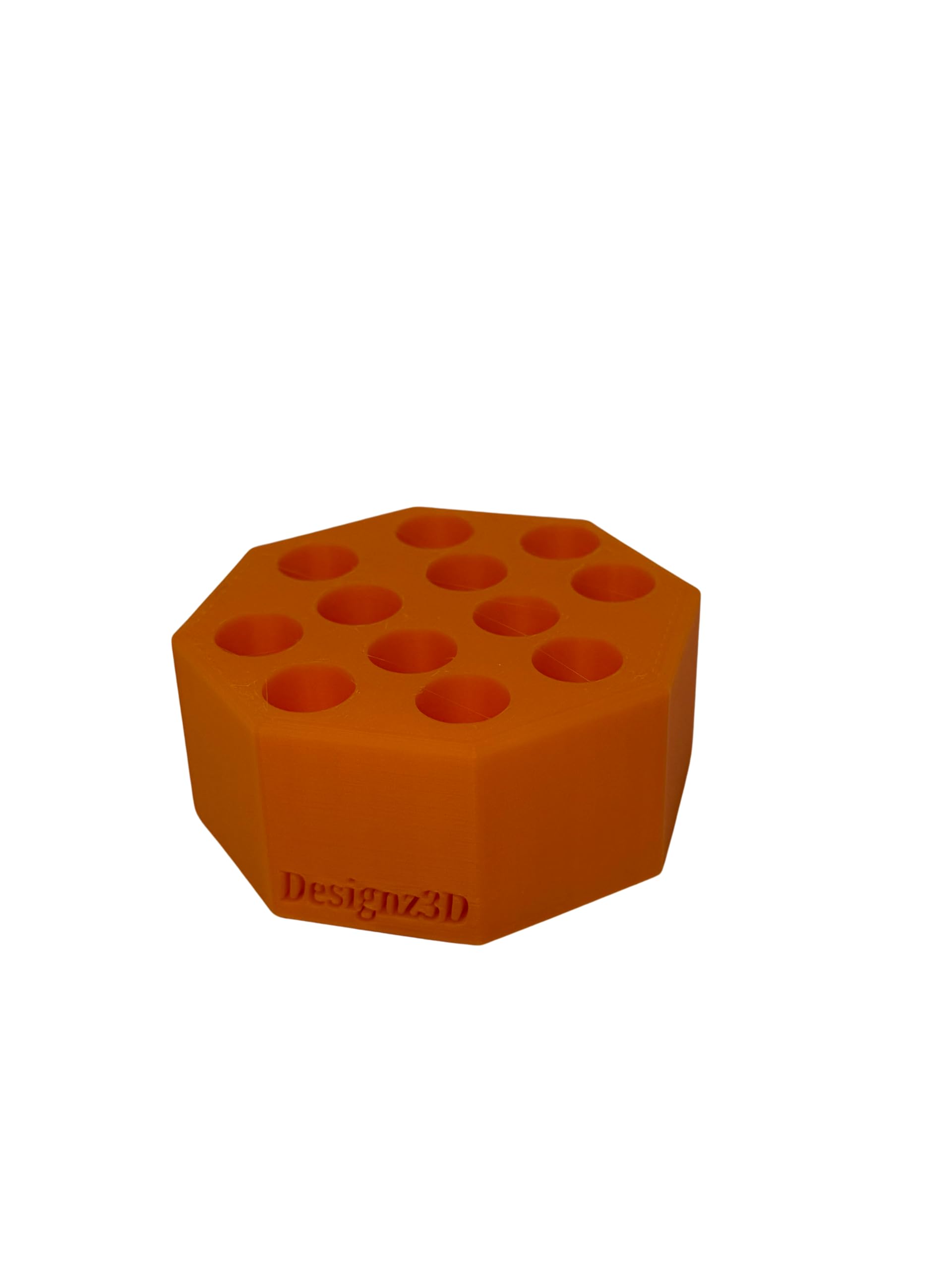 Designz3D 510 Cartridge and Battery Pen Holder Hexagon - 12 Spaces (Orange)