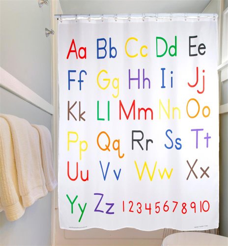 Educational Shower Curtain - Alphabet