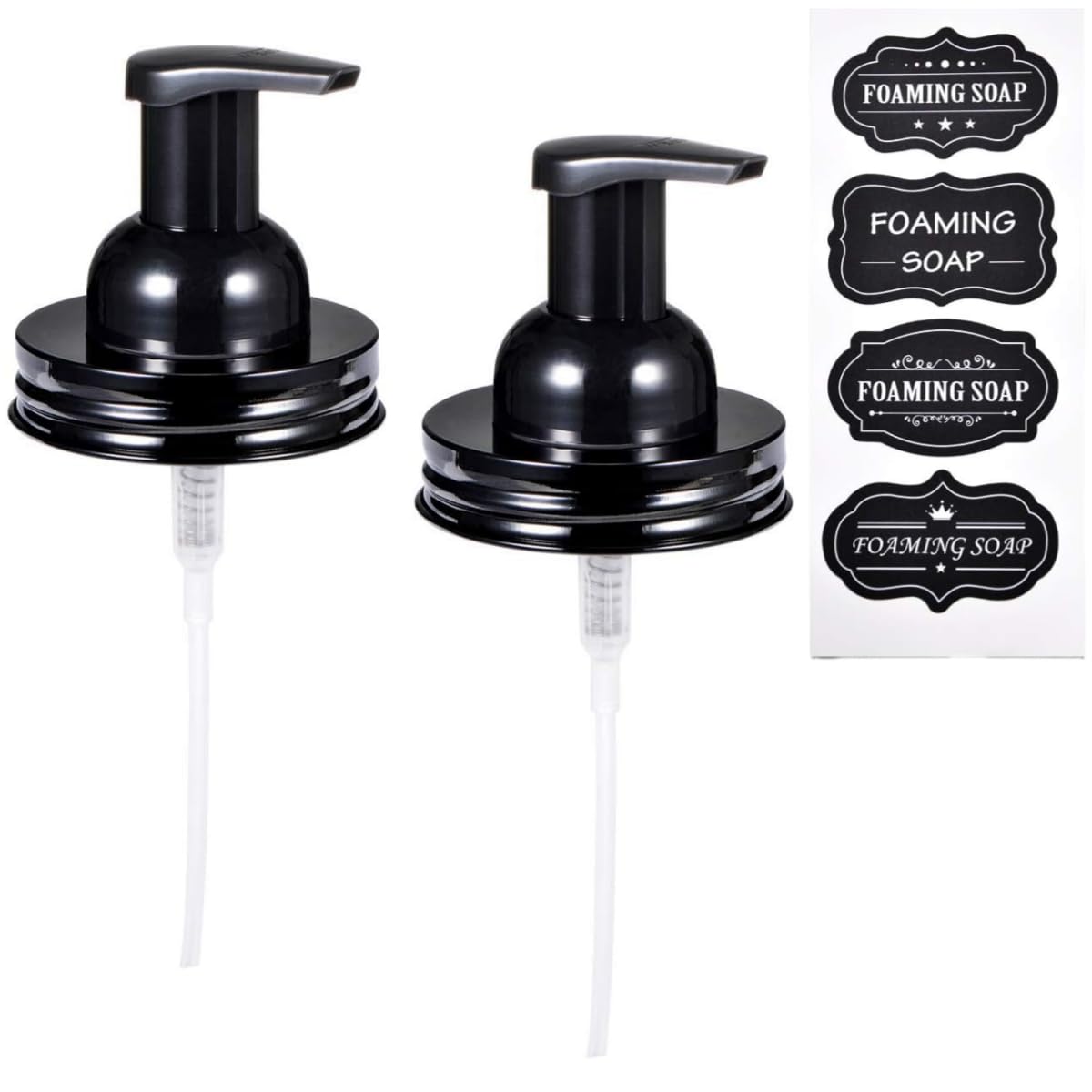 Photo 1 of ***MISSING PARTS***
SheeChung 2 Pack Mason Jar Foaming Soap Dispenser Lids for Standard Mouth, Foaming Soap Dispenser Pump Replacement for Hand Sanitizer, Bath Liquid, Facial Cleansing Foam, Makeup Remover Water - Black