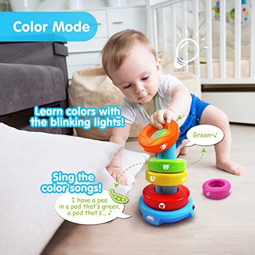 BEST LEARNING Stack & Learn - Developmental Educational Activity Stacking Toy for Infants Babies Toddlers for 6 or 9 Month Old Baby Toys and Up | First 1 Year Boy Girl Gifts for Birthday