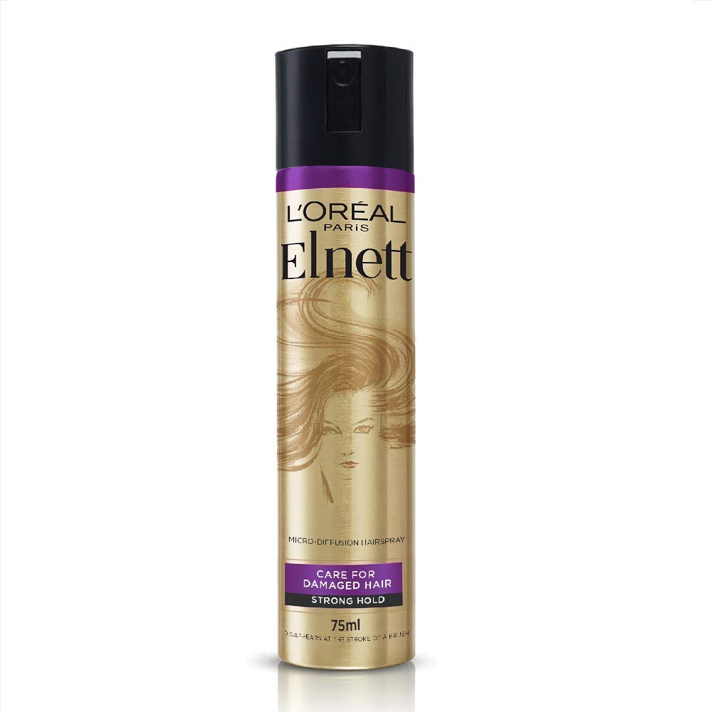 Elnett L'Oreal Hairspray Hair Strong Hold Argan Oil Shine, 75 ml, (Pack of 1)