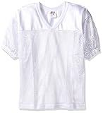 ADAMS USA FB Youth Jersey with Elastic Sleeve, White, M