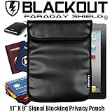 RFID Blocking Faraday Cage Privacy Bag EMP Blackout Bag 11" X 9" Tablets Passports Credit Cards Smartphones Hard Drives iPad iPhone Galaxy