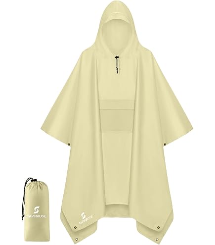 Amazon.com: SE Transparent Orange Emergency Poncho with Full