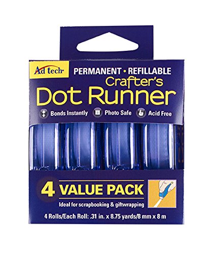 Adhesive Technologies 5698  Crafter's Dot Runner Boxed Tapes (4 Pack)