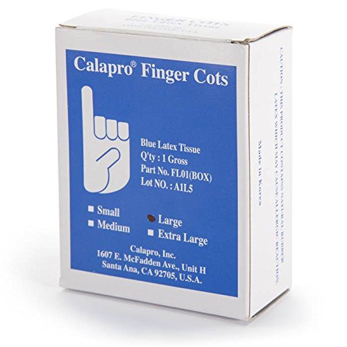 Large Latex Finger cots, Blue