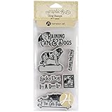 Graphic 45 Raining Cats and Dogs Cling Stamps, No.1