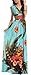 Wantdo Women's Printed Paris Bohemian Summer Maxi Dress Plus size,Medium/Tag M,Blue