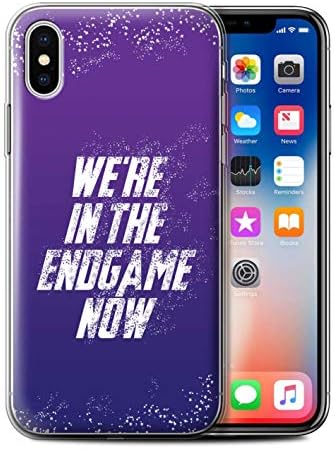 W3Tech Gel TPU Phone Case/Cover for Apple iPhone XS/In The Endgame Now Design/Superhero Movie Quotes Art Collection
