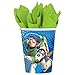 Toy Story Party Supplies Pack for 16 Guests: Straws, Dessert Plates, Beverage Napkins, Cups, and Table Cover