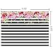 Qian Photography Backdrops Black White Stripe Background Pink Rose Flower Birthday Party Wedding Photo Studio Booth 9x6FT