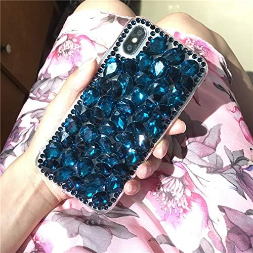YALTOL For Iphone Mobile Phone Case Protective Cover Transparent Creative Rhinestone Flash Ladies For Iphone X/Xs,Xr,Xs max,6/6S,6P/6SP,7/8,7P/8P,Blue,iphoneXr