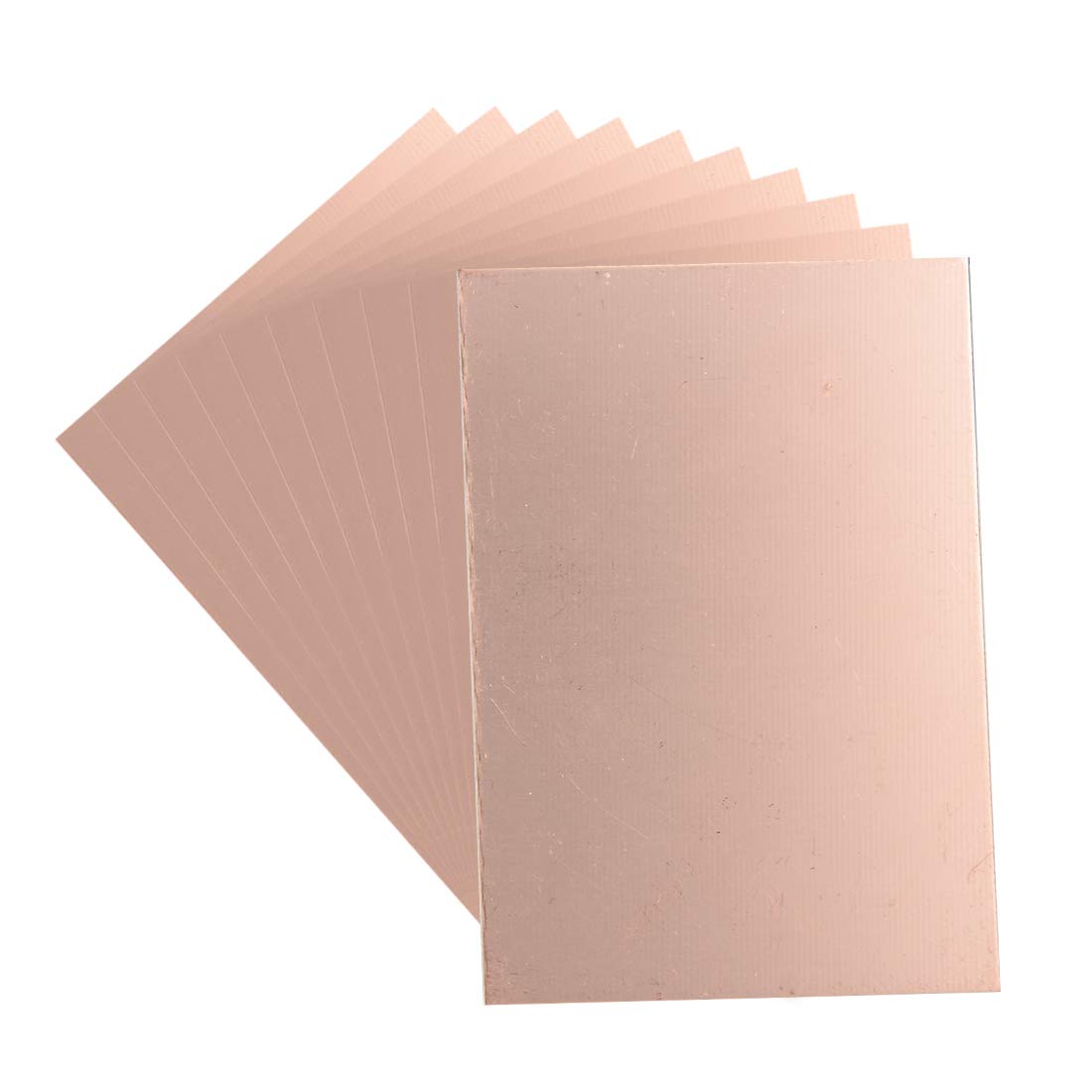 Photo 1 of uxcell Double-Sided Copper Clad Laminate PCB Circuit Board, FR4 100x70mm 3.94x2.76 inch, 1.5mm Thickness DIY Prototyping PCB Board, Name Board, 10pcs