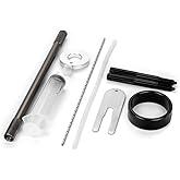 RASTP Motorcycle Fork Service Tool Kit for Most Upside Down Motorcycle | Universal Fork Oil Level Tool, Fork Spring Compressor and Damper Rod Bleed Tool
