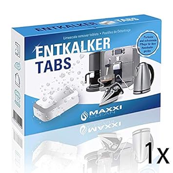 Maxxi Clean 50 Entkalker-Tabs, Kalklöser und Kalkreiniger als Allzweckreiniger zur Reinigung für Kaffeevollautomaten, Senseo,