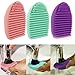 Perfect shopping Cleaning MakeUp Washing Brush Silicone Cosmetic Makeup Brush Finger Glove Hand Cleaning Tools Brush Cleaner Tool(3 color,send at random)