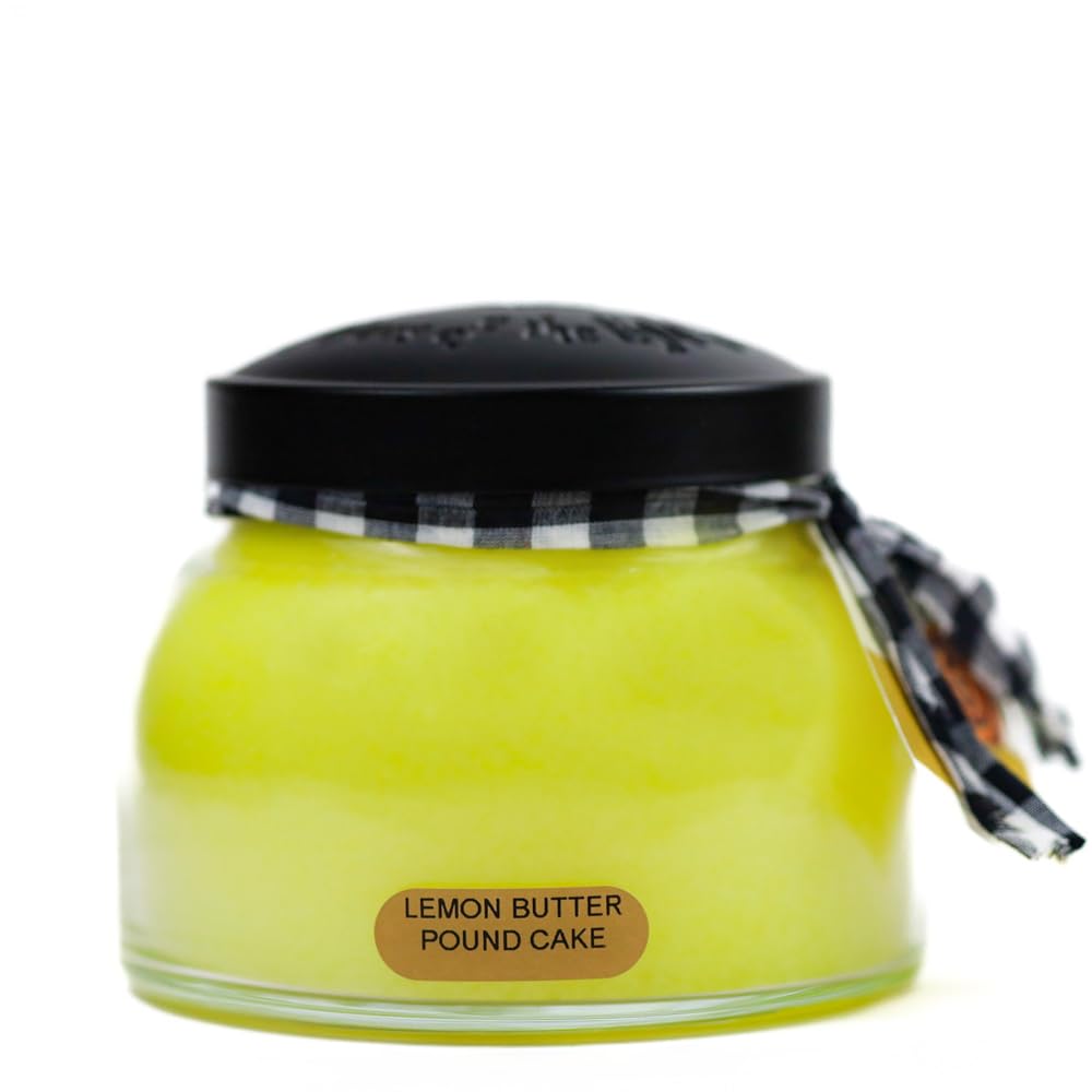 A Cheerful Giver - Lemon Butter Pound Cake - 22oz Mama Scented Candle Jar - Keepers of the Light - 125 Hours of Burn Time, Candles Gifts for Women