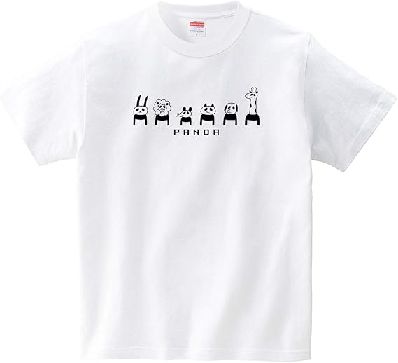 Amazon イタクシーズ Tシャツ 模様がパンダ オワリ メンズ オリジナルプリント 通販