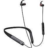 Bluetooth Headphones, 150H Playtime Wireless Bluetooth Earbuds with Earhooks, w/Mic in-Ear Magnetic Neckband Earphone, IPX7 Sweatproof Deep Bass Headset for Home, Traveling, Outdoor, Business Trips