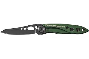 LEATHERMAN, Skeletool KB Pocketknife with Straight Edge, Stainless Steel Blade and Bottle Opener, OD Green