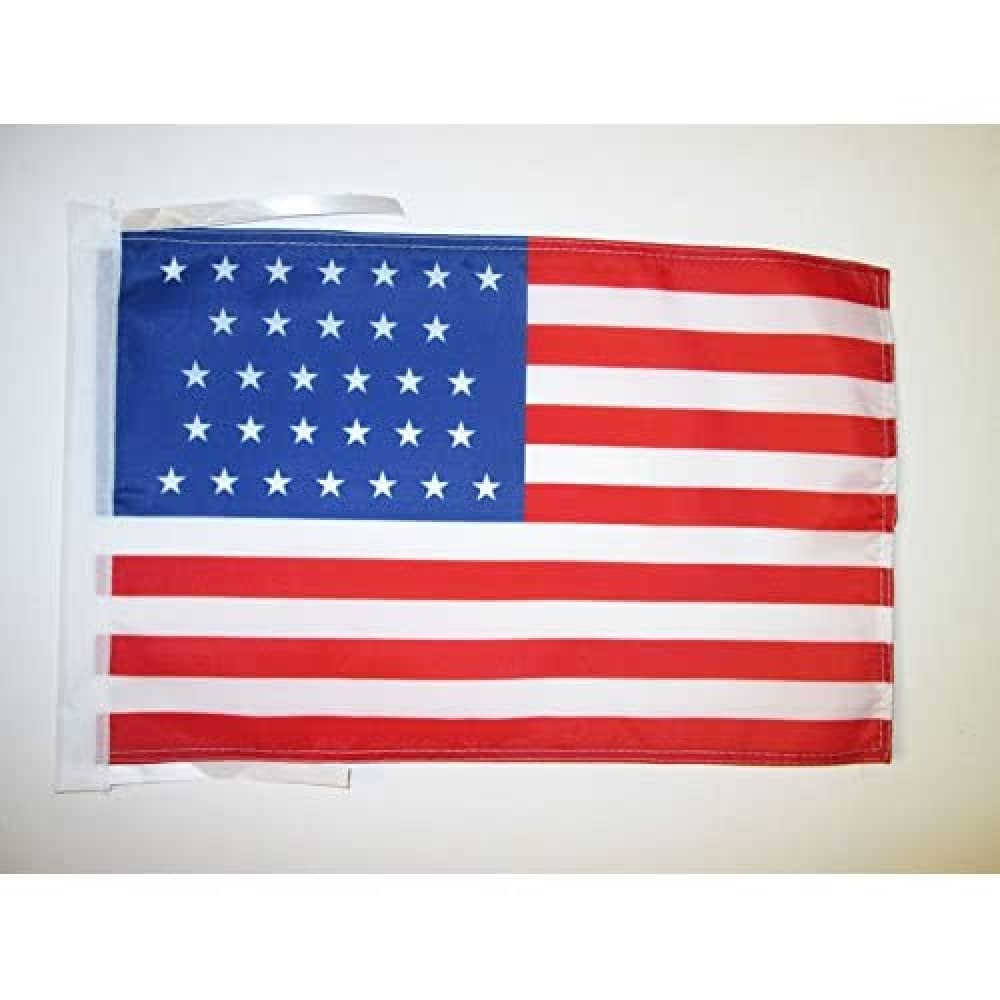 AZ FLAG - United States 1851-1858 31 stars Flag - 18'' x 12'' - 100% Polyester USA - american historic Small Banner with Two Cords - Fade Resistant - Vivid Colors - 18x12 in - 45x30 Cm — image 1