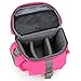 Evecase DSLR/SLR Camera Water Resistant Canvas Case Bag with Shoulder Strap for SLR/DSLR, Compact System, Hybrid, and High Zoom Camera and Other Accessories - Hot Pink/Medium