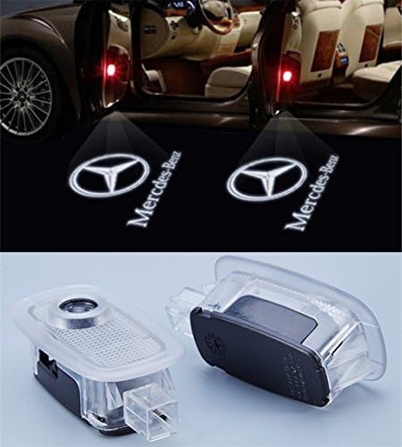 Welcome Light,KVCH 1 pair LED Courtesy Lamp Easy Installation Car Door Laser Projector Logo Ghost Shadow Lights for BENZ S(W221) 2008-2012 with Door Upholstery Remover (Benz S)