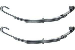Sturdy Built (2) Trailer Leaf Springs 26'' 3 Leaf 3500 lbs Capacity Per Pair Open Eye, Black (24020-2)