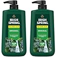 Irish Spring Men's Body Wash Pump, Original Clean Body Wash for Men, Smell Fresh and Clean for 24 Hours, Cleans Body, Hands, and Face, Made with Biodegradable Cleansing Ingredients, 30 Oz Pump