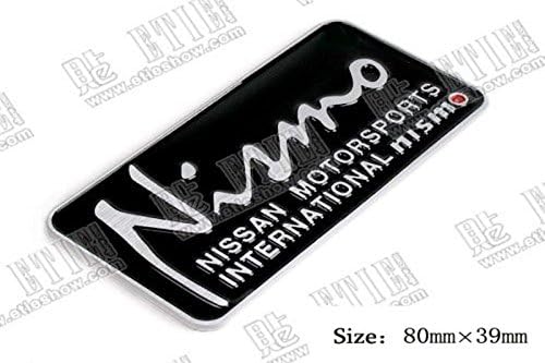 D506 2 pcs.Nismo car Sticker 3D Emblem Badge Black car Sticker emblema Mobil alu