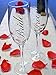 BANBERRY DESIGNS Bride and Groom Champagne Glasses Set of 2 Elegant Toasting Flutes Silver Wedding Champagne Set Wedding Glasses 6 oz