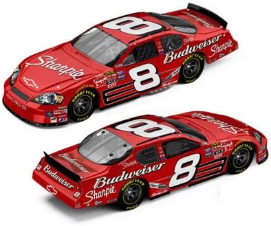 2007 Dale Earnhardt #8 Sharpie Budweiser Monte Carlo SS 1/64 Scale Diecast Hood Opens Action Racing Collectables Motorsports Authentics Drivers Select Limited Edition