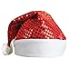 Santa Hats for Adults - Santa Hat - Sequin Santa Hat - Christmas Hats - (2 Pack) Holiday Hats