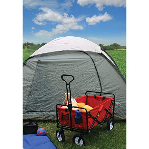 Mac Sports Collapsible Folding Steel Frame Outdoor Garden Camping Wagon, Gray